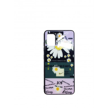 Чехол-накладка стеклянный с рисунком ромашки для Samsung Galaxy A51